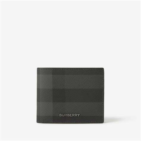 Check Slim Bifold Wallet in Charcoal 